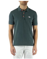 Replay - Polo in cotone piquet con patch logo frontale - Lyst