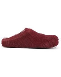 Marni - Schoenen ,Bruin ,Leer Fussbett Sabot - Lyst