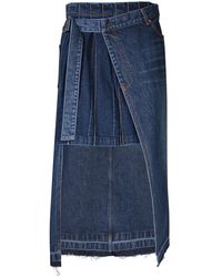 Sacai - Faldas azules para mujeres ss 24 - Lyst