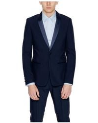 Antony Morato - Jassen ,Blauw ,Polyester Lente/Zomer Pak Jas - Lyst