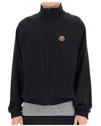 Dragon embroidery zip front hoodie KENZO pour homme en coloris Noir Lyst