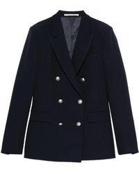 Tagliatore - Jassen ,Blauw ,Leer Parigi Blazer - Lyst