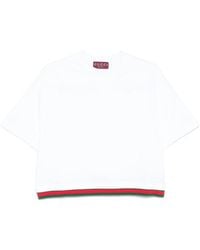 Gucci - Crop Top De Jersey De Algodon - Lyst