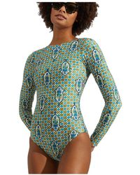 La DoubleJ - Badmode ,Blauw ,Game Changer Surf Suit - Lyst