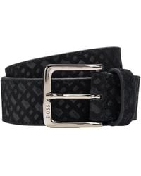 BOSS - Wildleder Monogrammgürtel Ronnie-Bmono-Sd - Lyst
