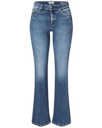 Cambio - Jeans ,Blauw ,Denim Retro-Geïnspireerde Paris Flared Denim Broek - Lyst