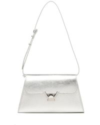 Coccinelle - Silberne schultertasche mit verschluss - Lyst