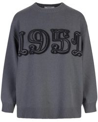 Max Mara - Truien & Vesten ,Grijs ,Wol Fido Sweater - Lyst