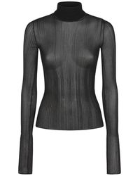 Givenchy - Jersey de cuello alto transparente - Lyst