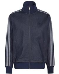 adidas - Firebird Adicolor Raw Denim Track Top - Lyst