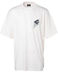 Fendi - Tops ,Wit ,Katoen Oversized Katoenen T-Shirt - Lyst