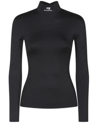 Balenciaga - Top activewear negro - Lyst