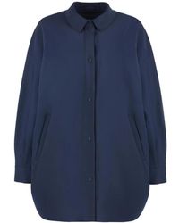 Herno - Oversized Overhemdjas Met Knopen - Lyst