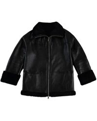 Just things we like - Jassen ,Zwart ,Wol Eiko Lambskin Shearling Jacket - Lyst