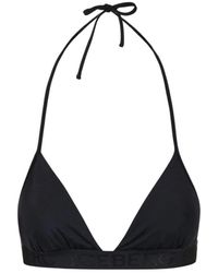 Iceberg - Triangel-bikini-top mit gesticktem logo - Lyst