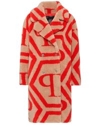 Philipp Plein - Jassen ,Polyester Eco Fur Lange Jas Monogram - Lyst