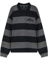 Represent - Tops ,Zwart ,Katoen Gestreepte Polo Shirt - Lyst