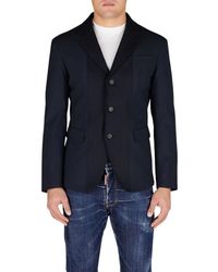 DSquared² - Jassen ,Blauw ,Wol Stretch Wool Blazer - Lyst