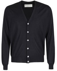 FILIPPO DE LAURENTIIS - Truien & Vesten ,Blauw ,Wol Cardigan Bottoni Merino - Lyst