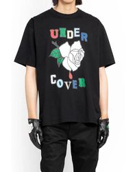 Undercover - Schwarzes rosenprint t-shirt - Lyst