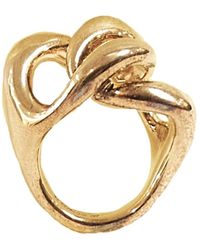 Jil Sander - Gold kettenglied skulpturaler ring - Lyst