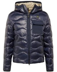 Blauer - Jassen ,Blauw ,Nylon Ripstop Jas - Lyst