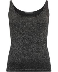 Alberta Ferretti - Tops ,Zwart ,Polyester Mouwloze Top - Lyst