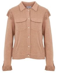 Kujten - Giacca in cashmere con frange - Lyst