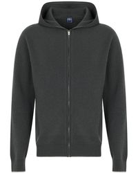 Fedeli - Strickjacke Mit Reißverschluss Und Kapuze - Lyst