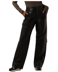 Modström - Schwarze Weite Hose - Lyst