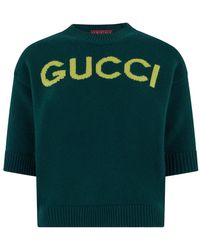 Gucci - Zachte Wollen Top Met Intarsia - Lyst