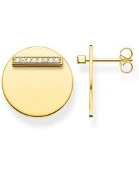 Thomas Sabo - Münze zusammen gold ohrringe zirkonia - Lyst