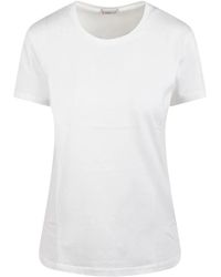 Moncler - Logo Patch Katoenen T-Shirt - Lyst