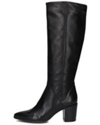 Notre-v - Schoenen ,Zwart ,Leer Elegante Zwarte Leren Hoge Laarzen - Lyst