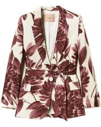 Twinset - Blazer Met Bloemenprint - Lyst