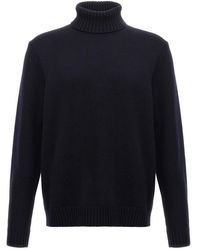 Zanone - Dunkelblauer wollpullover - Lyst