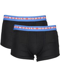 North Sails - Ondergoed ,Zwart ,Katoen Zwarte Katoenen Boxershorts Bicolor Logo - Lyst