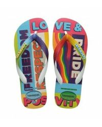 Top pride rainbow flip flops Havaianas pour homme en coloris Bleu Homme Chaussures Chaussures à enfiler Mocassins 
