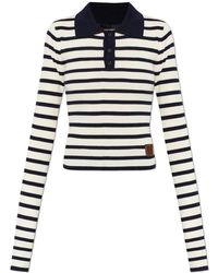 DSquared² - Truien & Vesten ,Zwart ,Wol Wol Met Coltrui En Streepjespatroon - Lyst