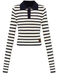 DSquared² - Truien & Vesten ,Zwart ,Wol Wol Met Coltrui En Streepjespatroon - Lyst