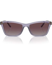 Vogue - Paarse Oversized Kussen Zonnebril Gepolariseerd - Lyst