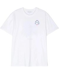 Maison Labiche - Geborduurd Katoenen T-Shirt Met Logo - Lyst