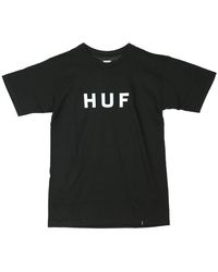 Huf - Essentials logo t-shirt schwarz/weiß streetwear - Lyst