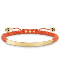 Thomas Sabo - Braccialetto in argento 925 arancione/oro - Lyst