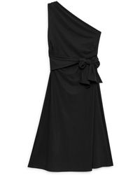 Maliparmi - Kleedjes ,Zwart ,Zachte Jersey Jurk - Lyst