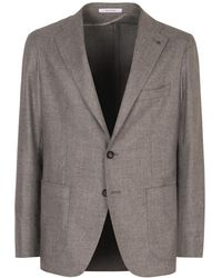 Tagliatore - Jassen ,Grijs ,Wol Enkellange Twee-Knoop Jas - Lyst