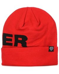 Iuter - Accessoires ,Rood ,Rode Logo Vouw Beanie Hoed - Lyst