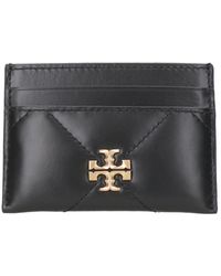 Tory Burch - Schwarzer nappa-leder-kartenhalter - Lyst