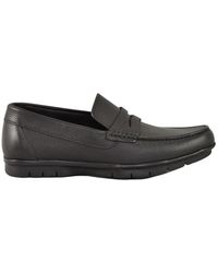 Testoni - Schoenen ,Zwart ,Leer Mocassino Pelle Martellata - Lyst