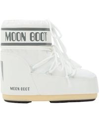 Moon Boot - Wit Mono Icon Lage Nylon Schoenen - Lyst